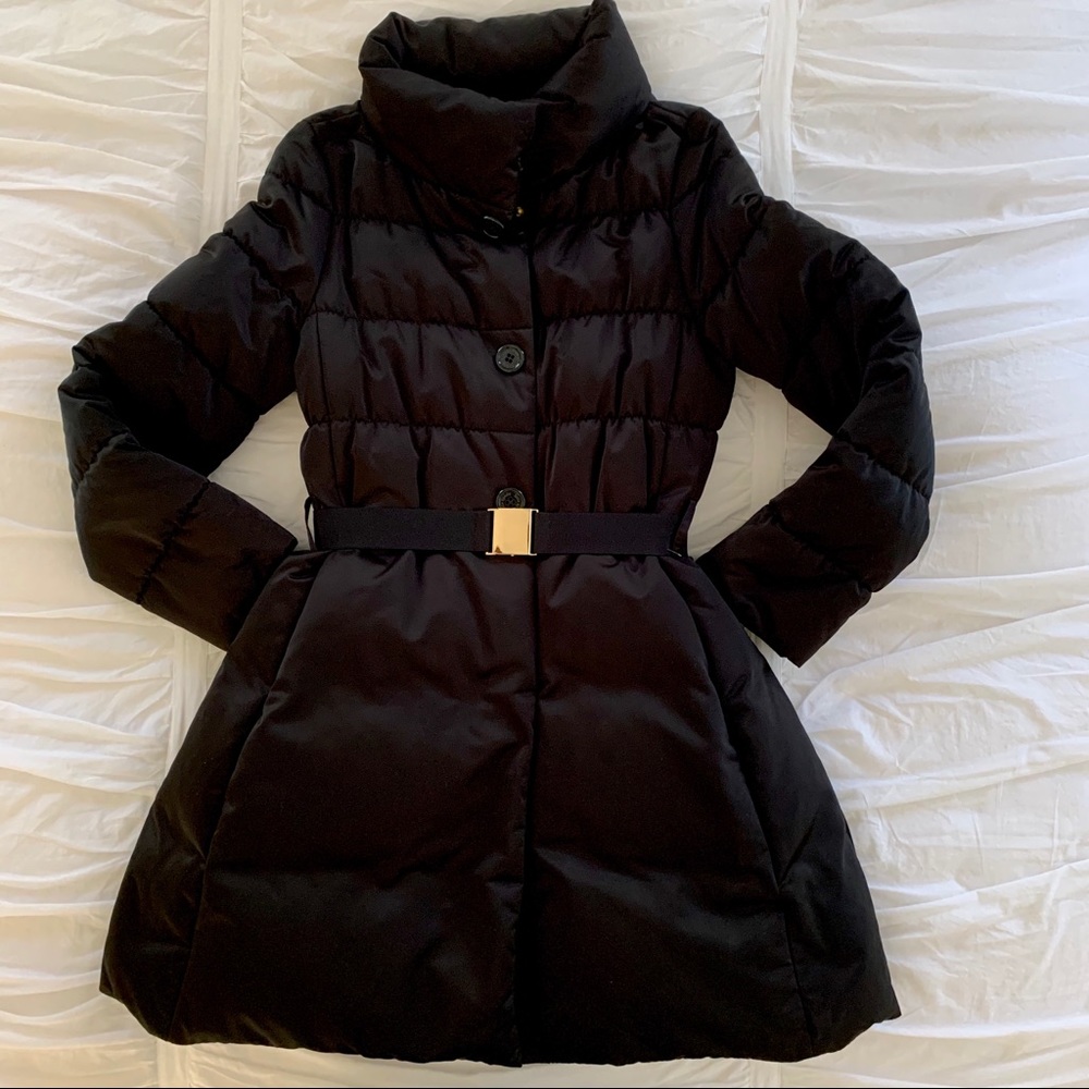 Kate Spade Puffer Belted Jacket (black)